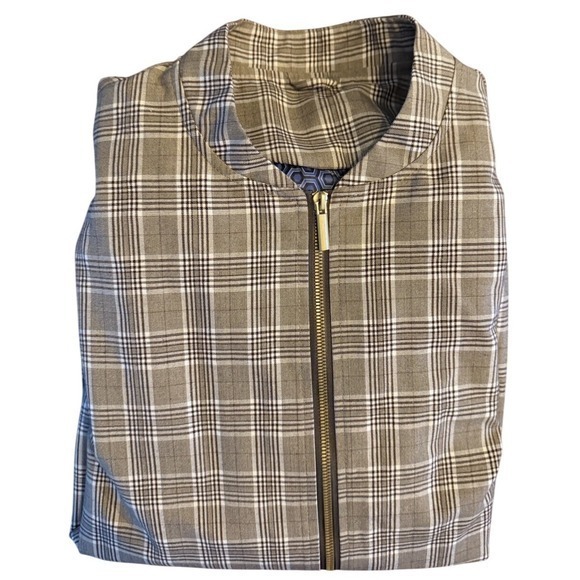 Harry Brown London Mens Front Zip Casual Plaid Jacket Size L - Picture 3 of 6